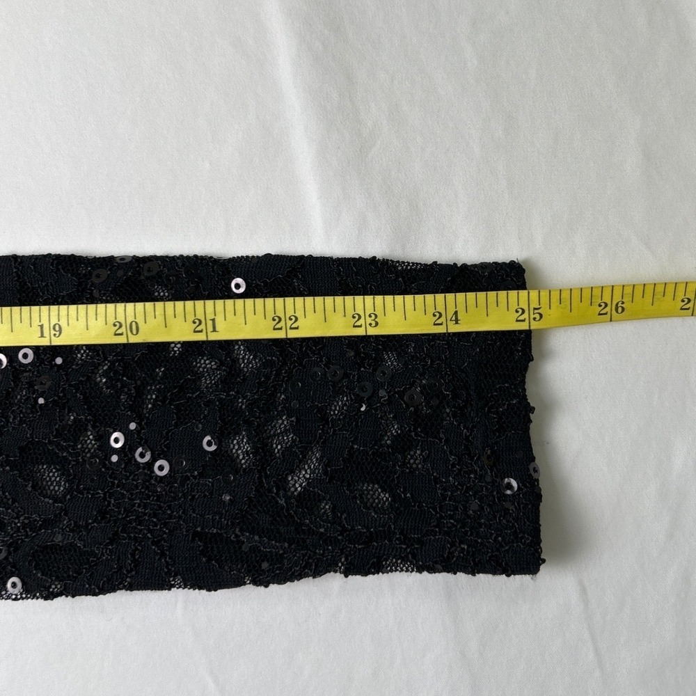 Tiana Womens Black Lace Sequin Sheer Midi Dress Size 12 Fairy Whimsygoth Party - Picture 8 of 9